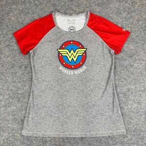Under Armour HeatGear T-Shirt DC Comics Wonder Woman Fitted Womens Large L